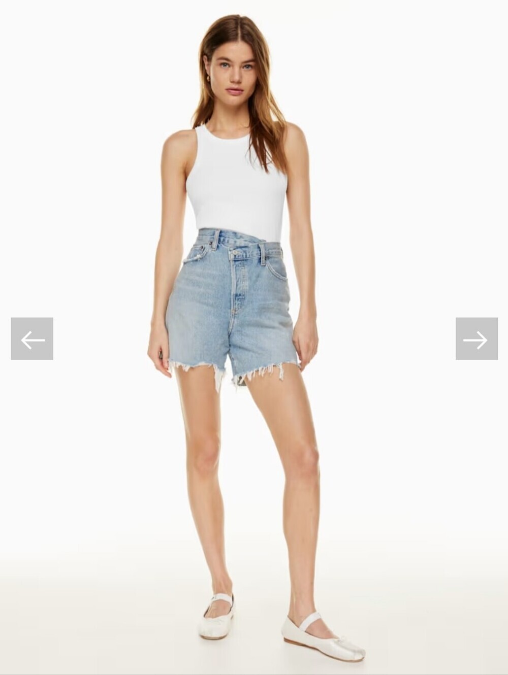 AGOLDE Criss Cross Jean Short, Size: 24 - Picture 2 of 9